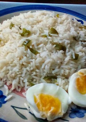 A picture of Green Pepper Rice.