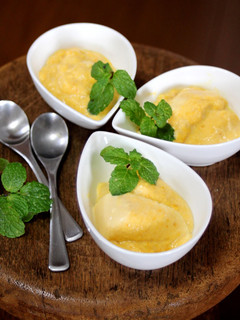 A picture of Melt-in-your-mouth Kuri Kabocha Squash Mousse.