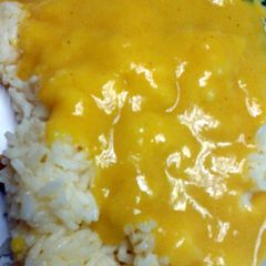 A picture of curry gravy.