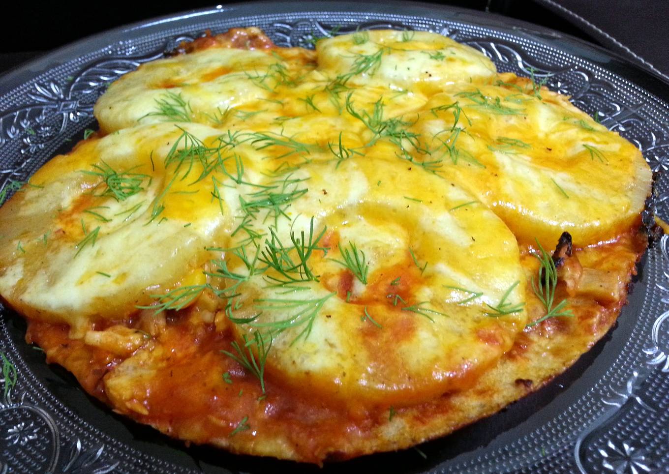 Pineapple And Tuna Tortilla Pizza