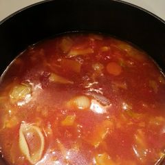 A picture of Rustic Vegetable Chickpea Soup.