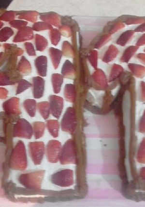 Una foto de Torta en forma de número por mi cumple