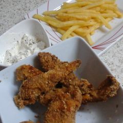 My Marinated Crispy Chicken Strips in Breadcrumbs 😋 A picture of My Marinated Crispy Chicken Strips in Breadcrumbs 😋.