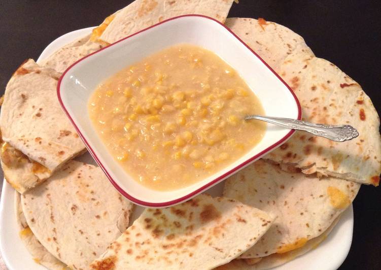 Step-by-Step Guide to Prepare Perfect Cray Cray Easy Chicken And Cheese Quesadillas