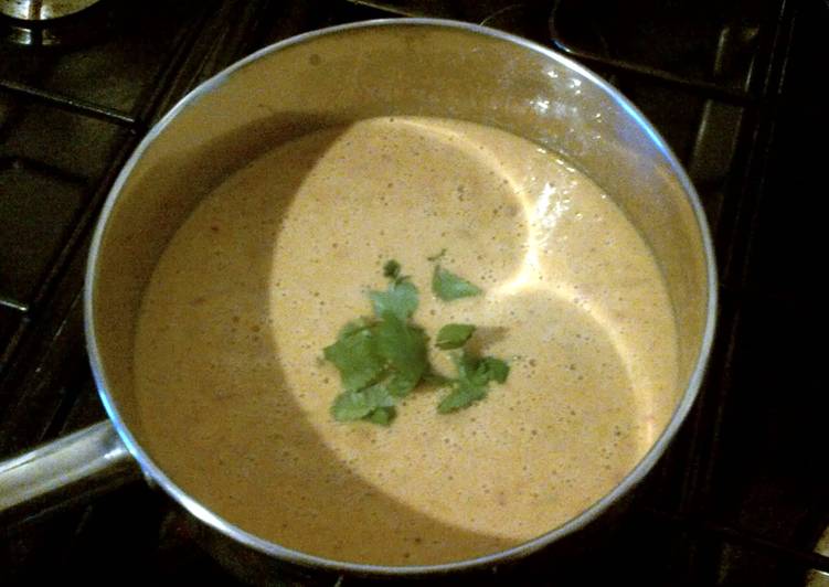 Thai Curried Coconut Milk and Corn Soup.