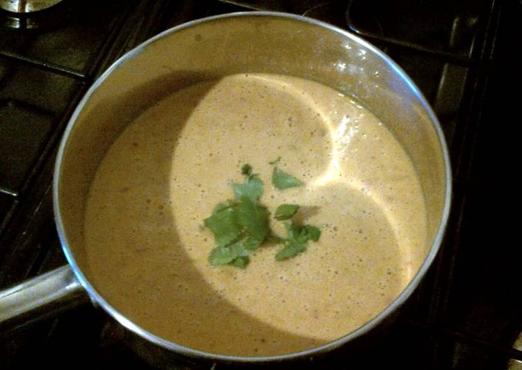 Recipe of Ultimate Thai Curried Coconut Milk and Corn Soup.