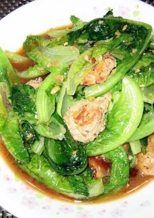 A picture of Meatball With Romania Salad.