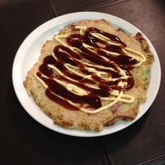 A picture of Okonomiyaki.