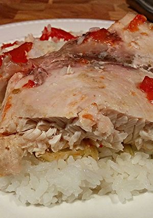 A picture of Grilled Swordfish with coconut oil.