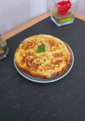 Une photo de Tortilla à l'oignon blanc
