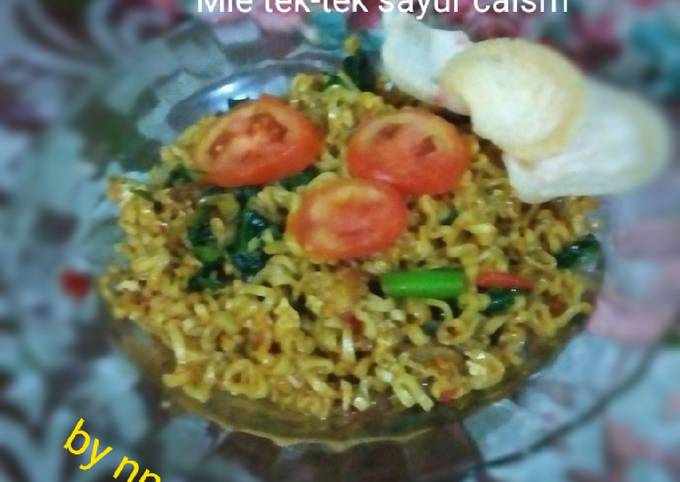 Cara Gampang Membuat Mie tek-tek sayur caisim, Bisa Manjain Lidah