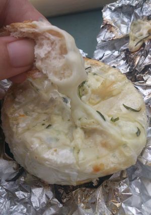 A picture of BBQ baked brie.