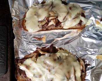 The New Way Serving Recipe Openfaced Philly Steak Sandwiches Restaurant Style