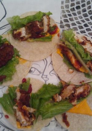A picture of Homemade snack wrap.