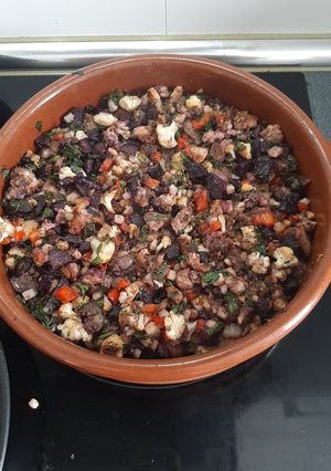 Una foto de Frito de zanahoria morada