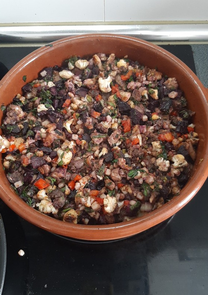 Una foto de Frito de zanahoria morada