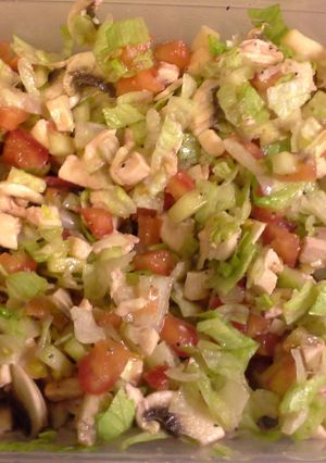 A picture of Chopped chicken salad (SO yummy).