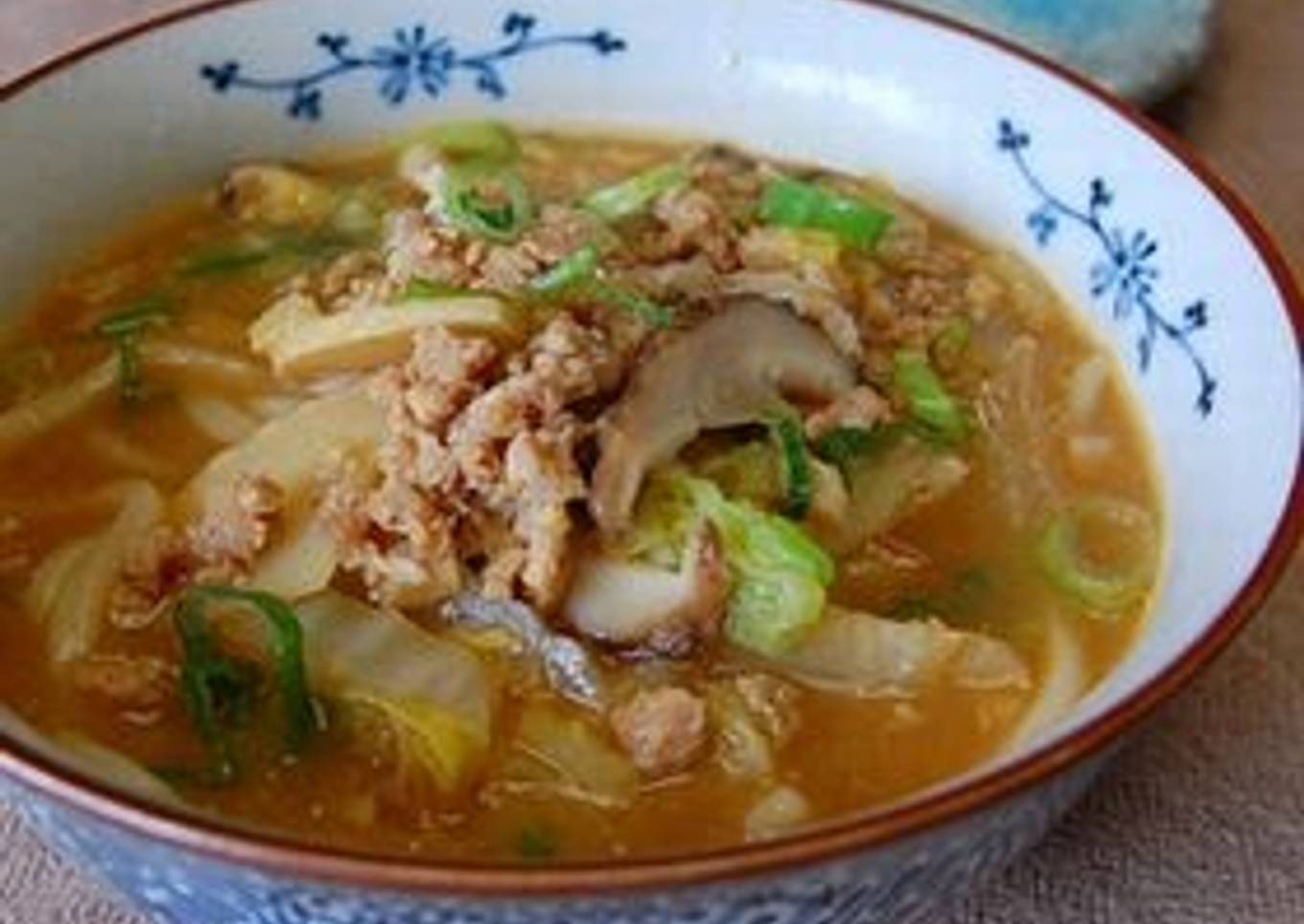 Spicy Udon Noodles with Lots of Vegetables