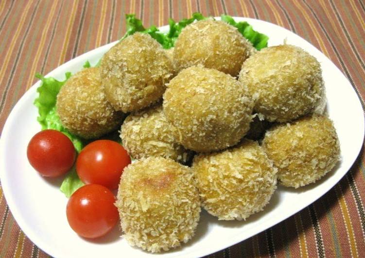 Steps to Prepare Quick Chewy Taro Root and Cheese Croquettes