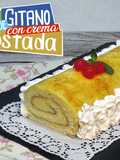 Brazo de gitano o pionono con crema tostada