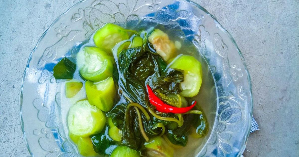 Sayur Bening Gambas Bayam