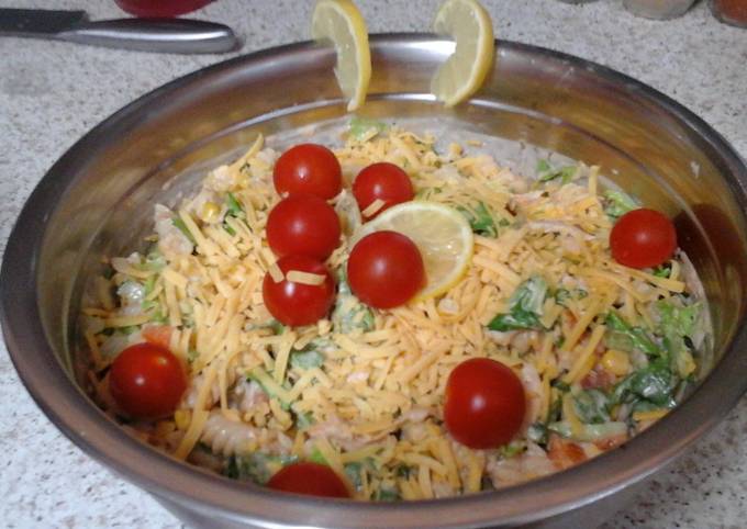 Recipe of Award-winning My Chicken Sweetcorn Pasta with a Touch of Mexico 😉