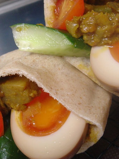 A picture of Pita Bread Using Homemade Bread Starter.