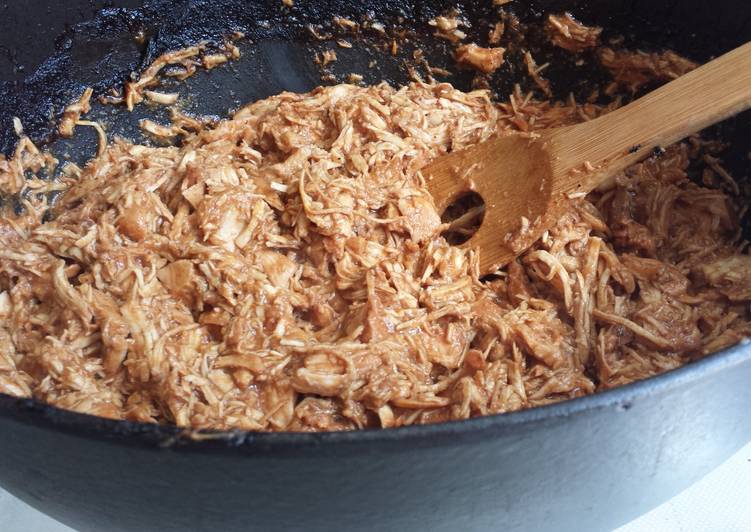 Simple Way to Make Super Quick Homemade Jack Daniel&#39;s Bbq pulled chicken