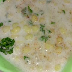 A picture of Curd boondi Raita.