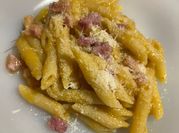 A picture of pancetta carbonara