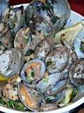 Steamed Manila Clams with Garlic & White Wine