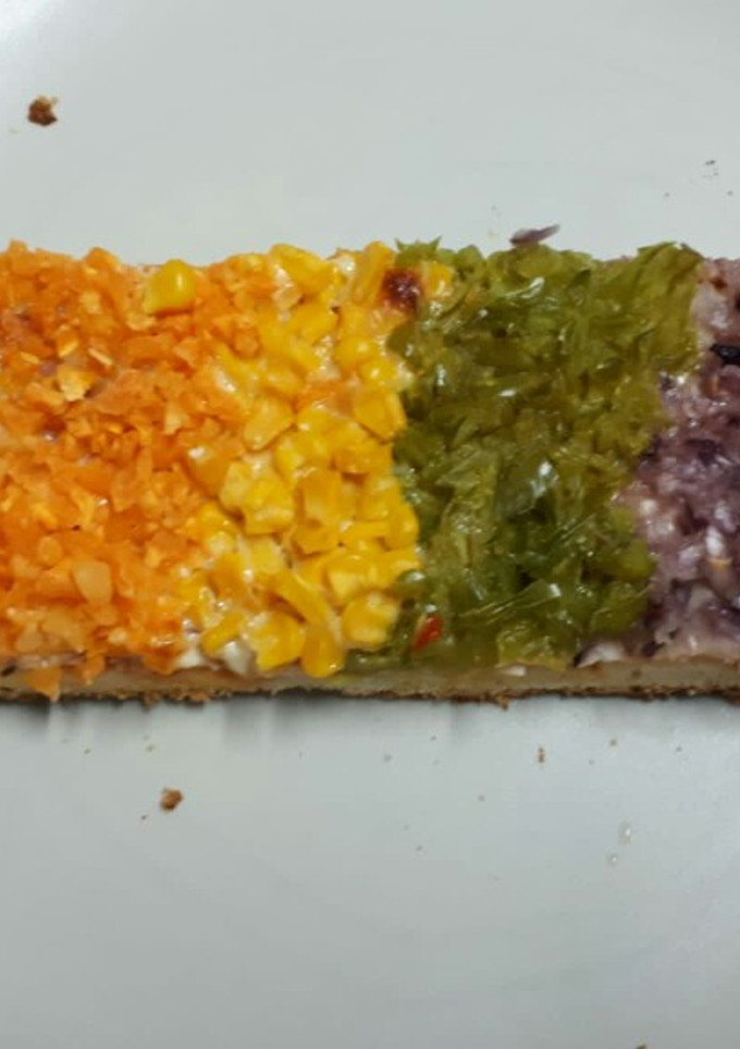 Una foto de Pizza arcoíris