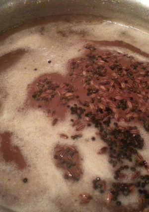 A picture of Jeera Pepper rasam.