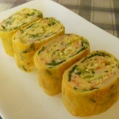 A picture of Crab Stick Tamagoyaki.