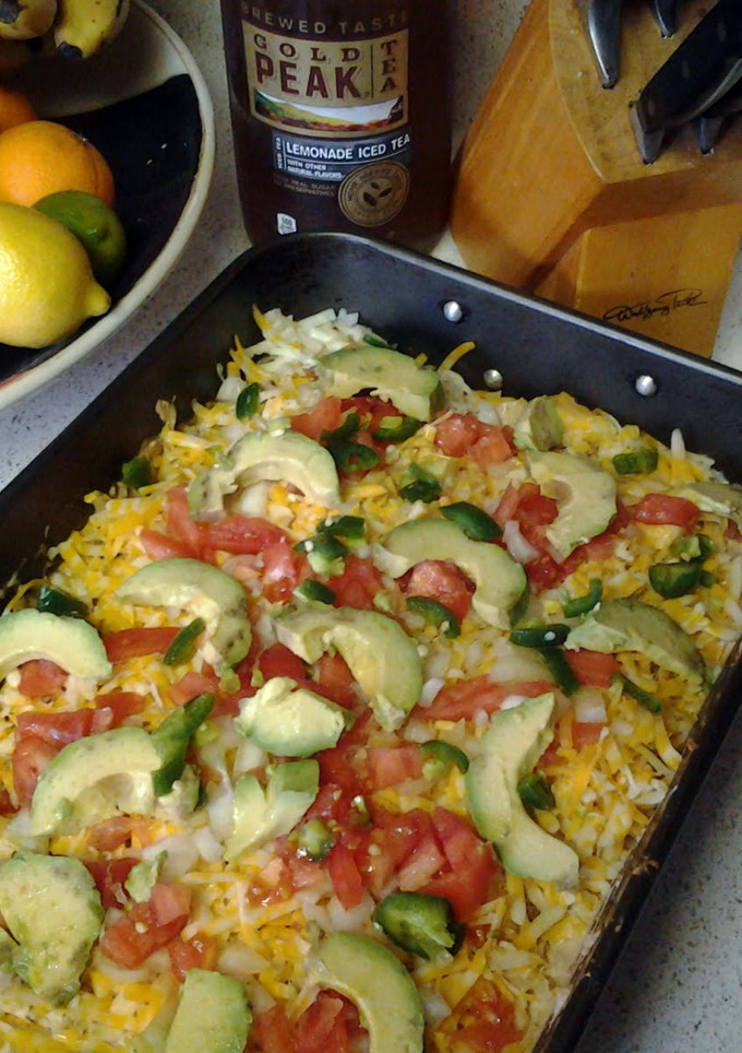 A picture of 7 layer dip.