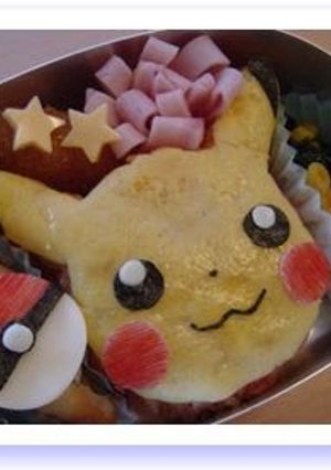 A picture of Easy "Pikachu Omelette" Charaben.