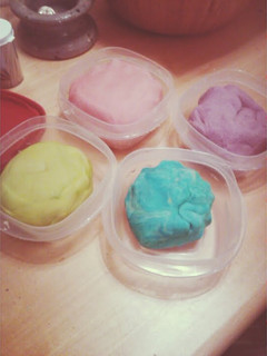 A picture of Homemade play dough.
