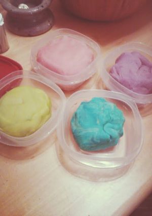 A picture of Homemade play dough.