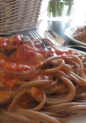 A picture of Recommended for Beginners! Tomato Cream Pasta.