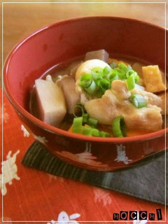 A picture of My Family's Chunky and Filling Pork Miso Soup!!.