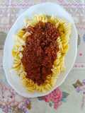 PASTA mit Hack-Schoko -Soße