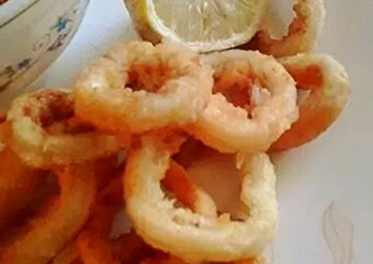 Easiest Way to Make Any-night-of-the-week Easiest fried calamari ever.