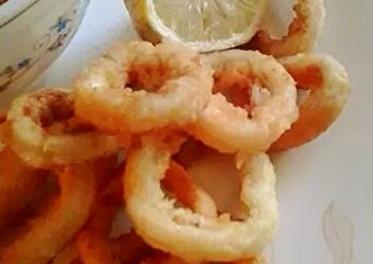 Steps to Prepare Ultimate Easiest fried calamari ever.