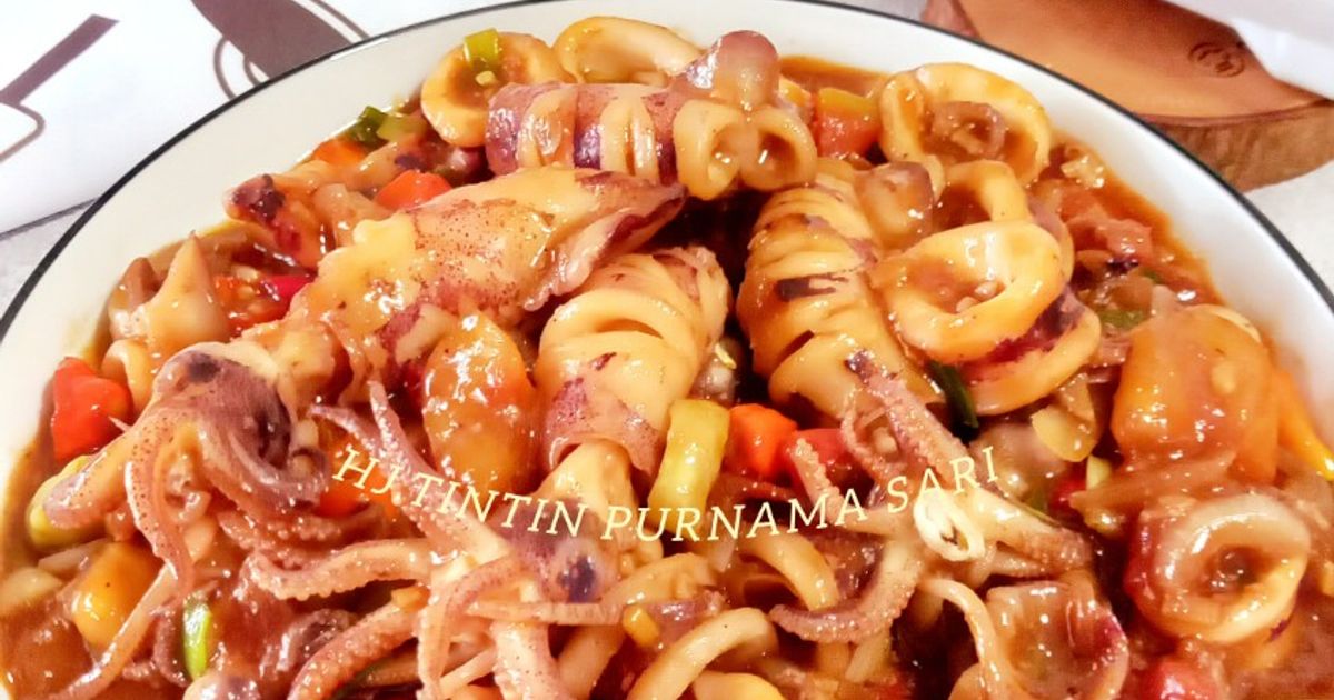 Cumi Asam Manis Saus Tiram