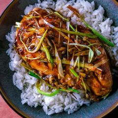 A picture of Sticky Tamarind & Honey Chilli Chicken.