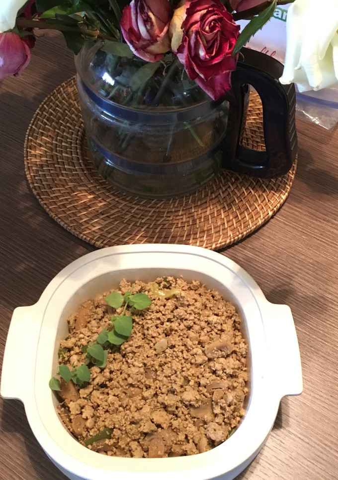 Una foto de Pavo Molido con Champiñones al Vino