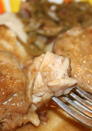 A picture of Rustic Chicken with Garlic Gravy.