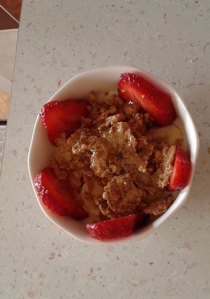A picture of Fruit parfait my way.