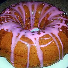 A picture of Strawberry Spice Bundt Cake with Strawberry Glaze.