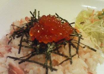 Easiest Way to Prepare Yummy CafStyle Salmon and Salmon Roe Rice Bowl